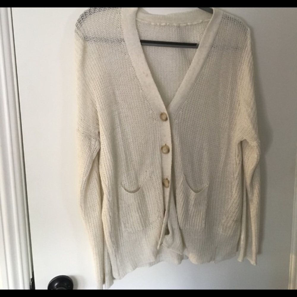brandy melville sweater cardigan fishnet